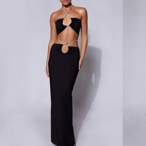 Meshki Black Cut-Out two piece set